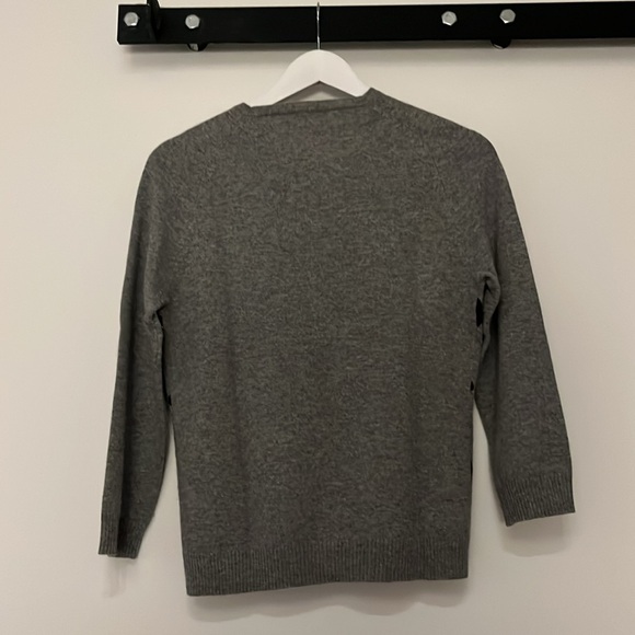 J.Crew | Argyle Plaid Crewneck Sweater | Gray/Brown | Size M - Picture 2 of 7